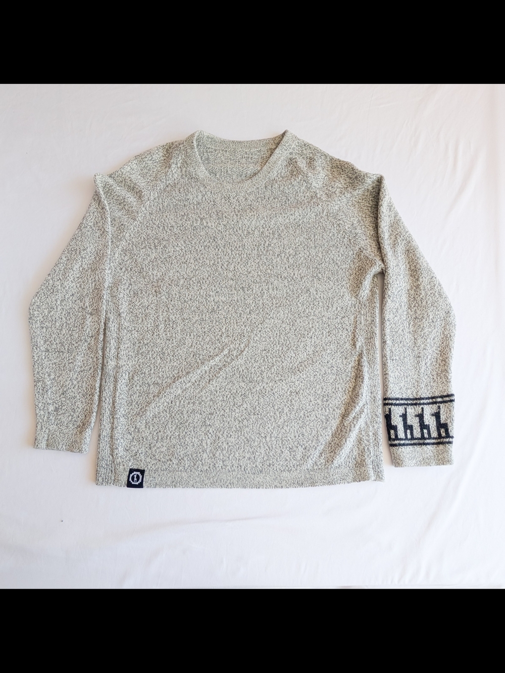 Paka Handmade The Costa Crewneck Sweater In Gray Royal Alpaca Wool Size Medium
